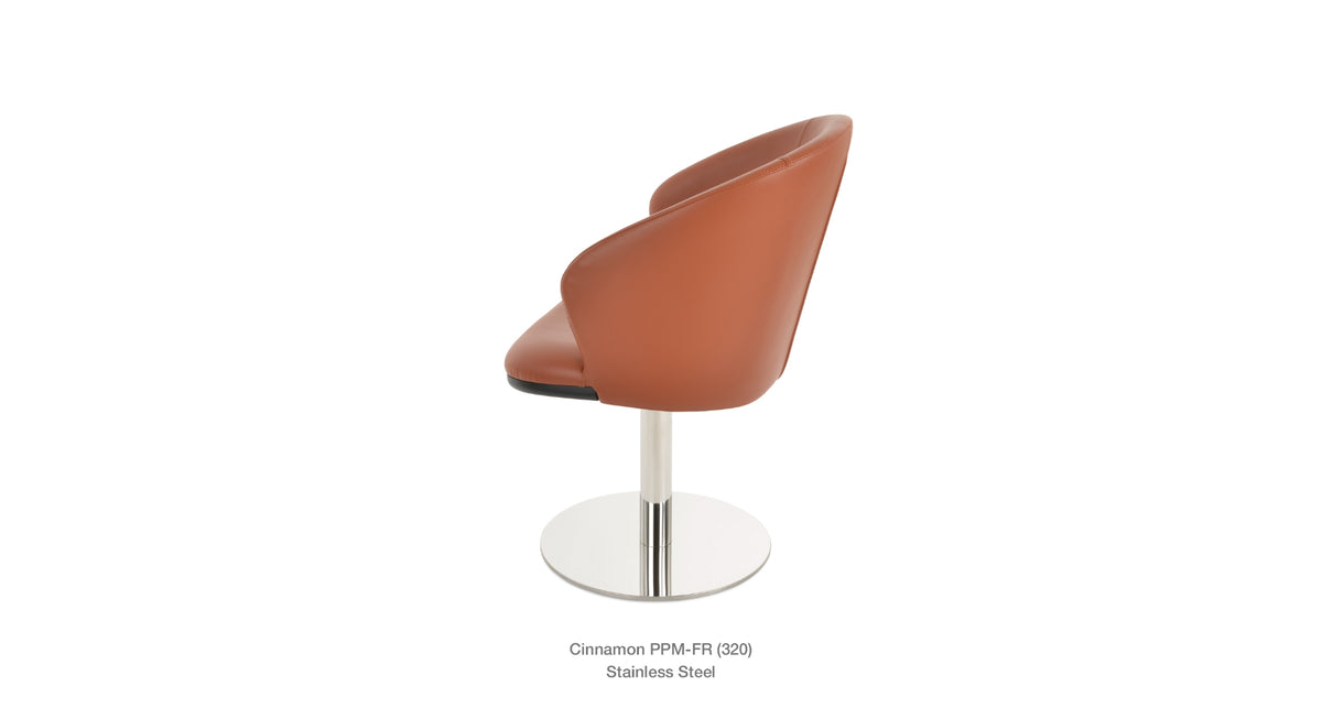 Athena Round Swivel Chair - comfortable seating for dining and office spaces | Image 7 | InSTYLE Home & Rugs