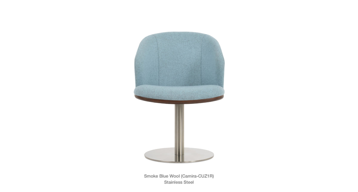 Athena Round Swivel Chair - comfortable seating for dining and office spaces | Image 8 | InSTYLE Home & Rugs