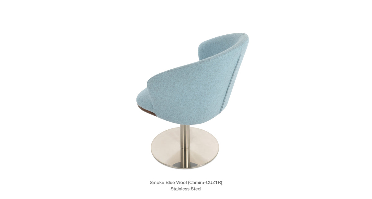 Athena Round Swivel Chair - comfortable seating for dining and office spaces | Image 9 | InSTYLE Home & Rugs