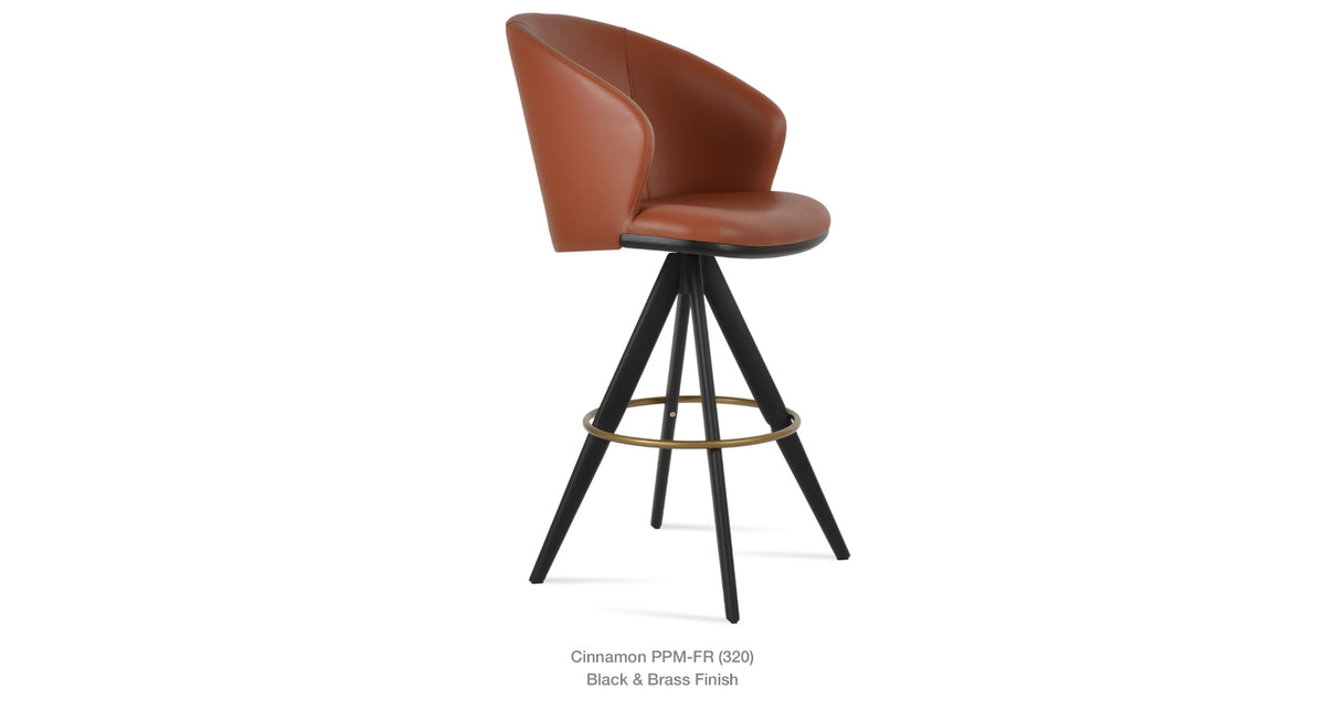 Athena Pyramid MW Swivel Stools - available in various heights | Image 13 | InSTYLE Home & Rugs