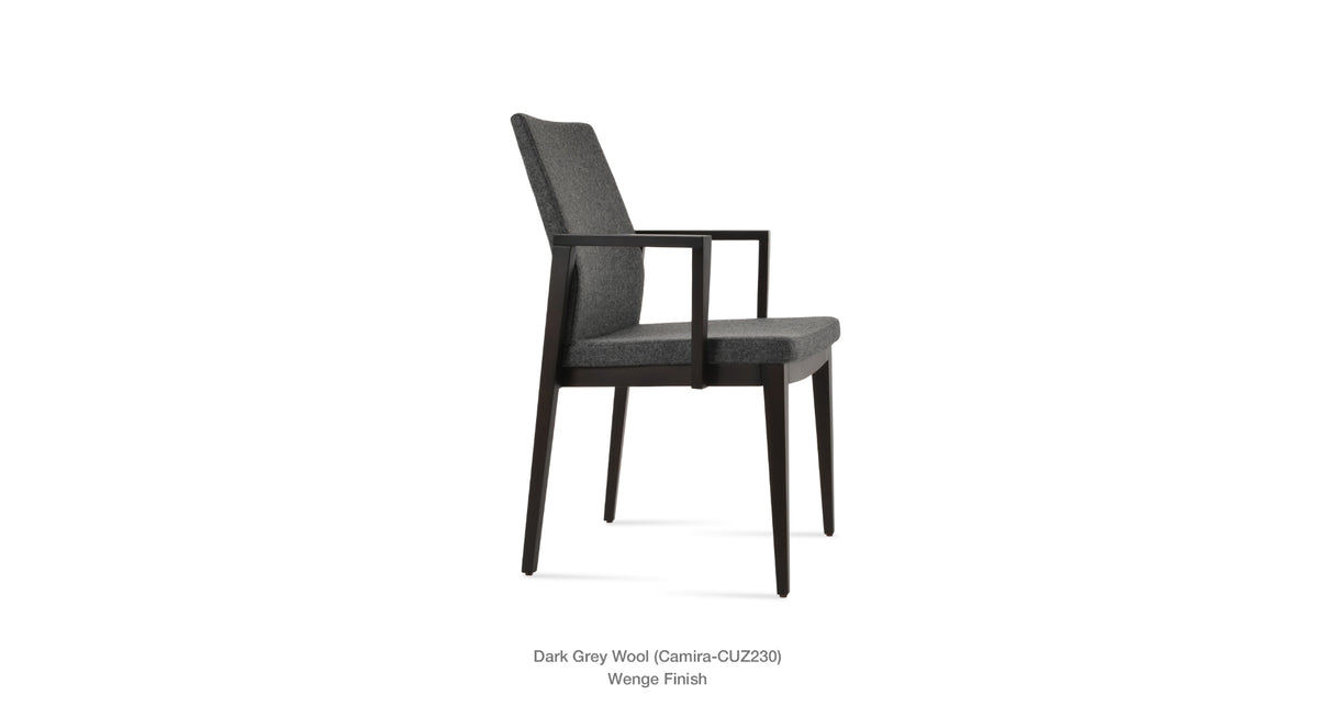 Pasha Wood Armchair - upholstered armchair with padded comfort | Image 4 | InSTYLE Home & Rugs