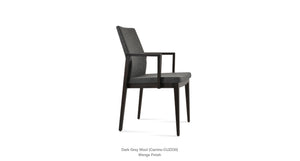 Pasha Wood Armchair - upholstered armchair with padded comfort | Image 4 | InSTYLE Home & Rugs