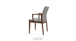Pasha Wood Armchair - upholstered armchair with padded comfort | Image 15 | InSTYLE Home & Rugs
