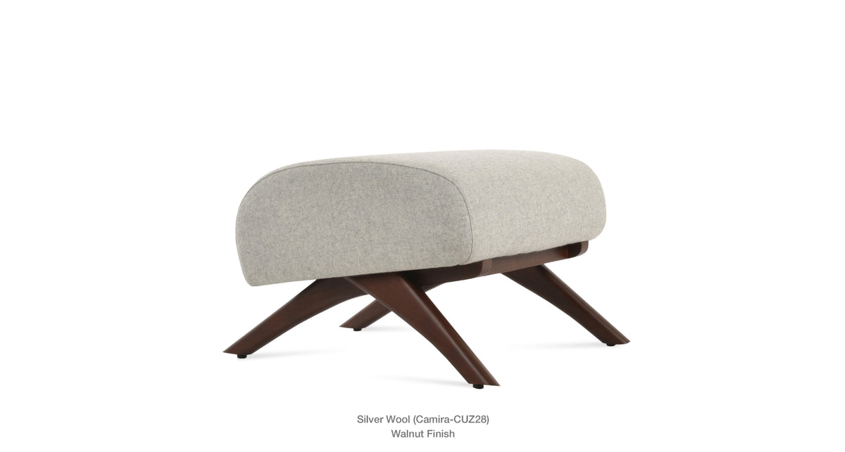 Barcelona X Wood Ottoman - comfortable ottoman for any room | Image 4 | InSTYLE Home & Rugs