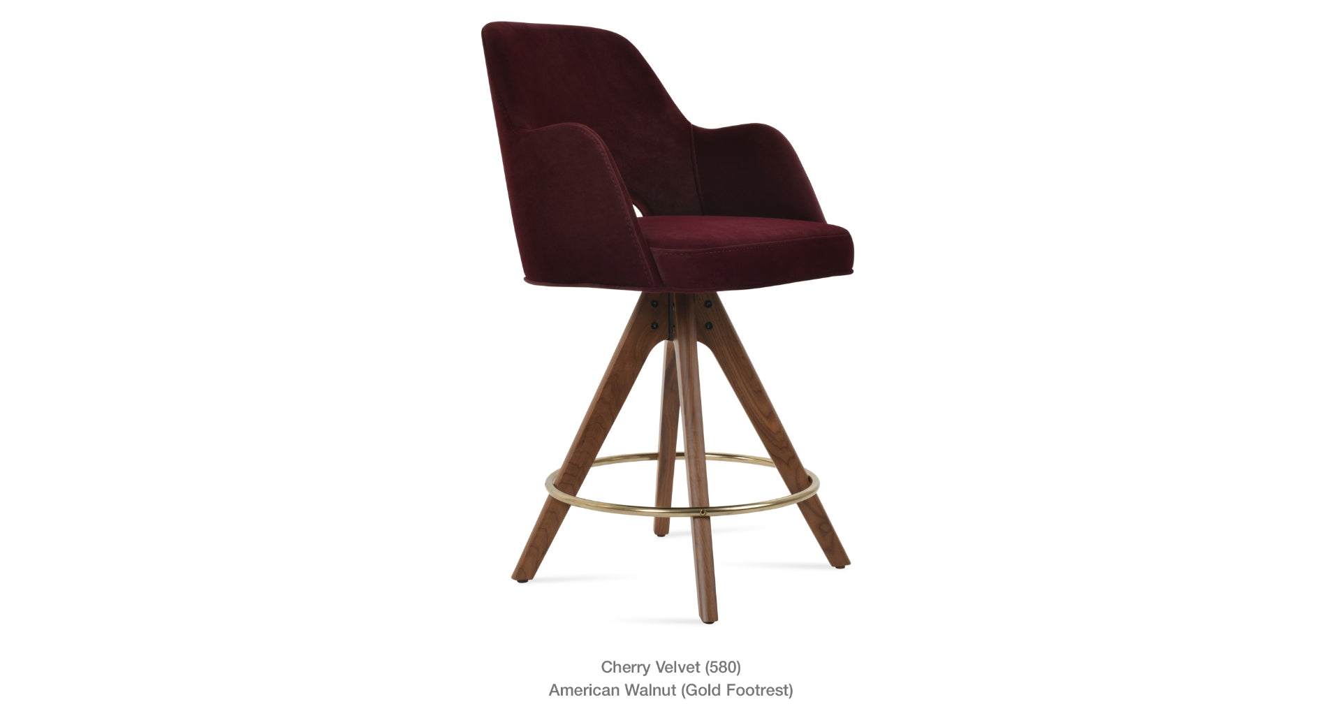 Marash Arm Pyramid Swivel Stool - compact and stylish design | Image 12 | InSTYLE Home & Rugs