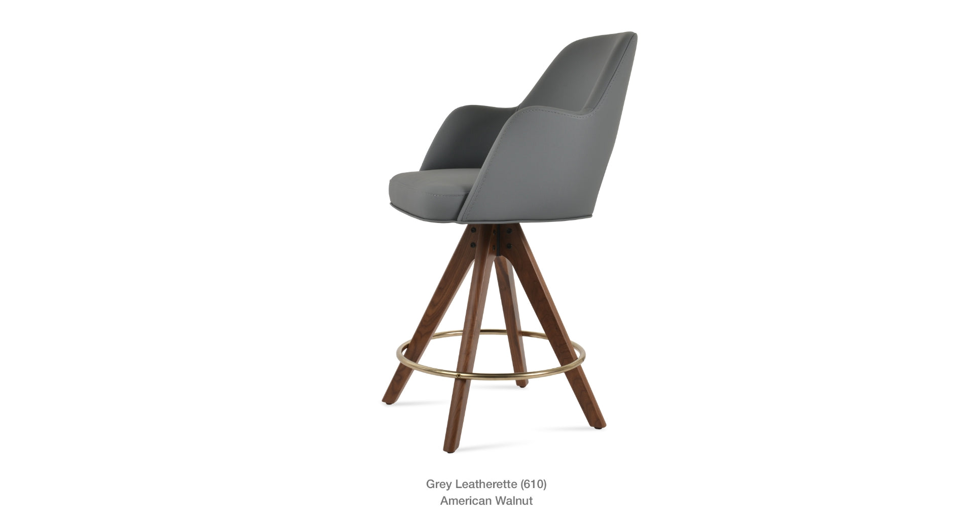 Marash Arm Pyramid Swivel Stool - compact and stylish design | Image 14 | InSTYLE Home & Rugs