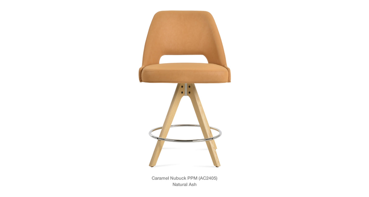 Marash Pyramid Swivel Stool - perfect for small spaces | Image 4 | InSTYLE Home & Rugs