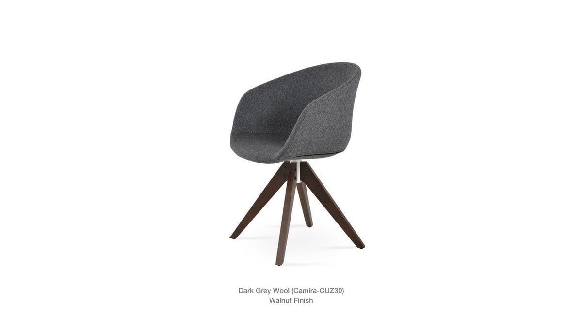 Tribeca Pyramid Swivel Chair - comfortable seating for dining and office spaces | Image 3 | InSTYLE Home & Rugs
