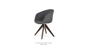 Tribeca Pyramid Swivel Chair - comfortable seating for dining and office spaces | Image 3 | InSTYLE Home & Rugs