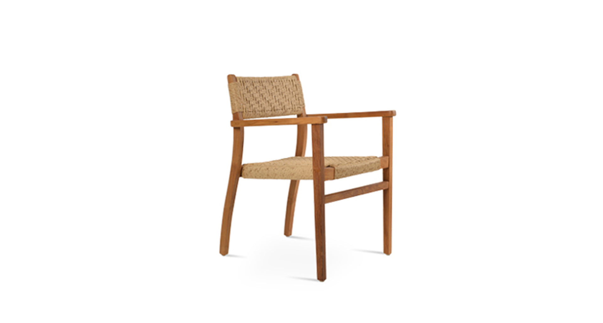 Palermo Teak Armchair - upholstered armchair with padded comfort | Image 1 | InSTYLE Home & Rugs