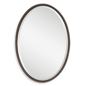 Sherise Oval Mirror, Bronze - elegant mirror for adding style and light to any room | Image 2 | InSTYLE Home & Rugs