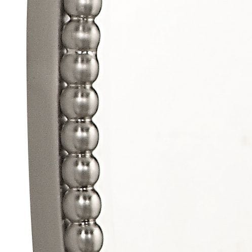 Sherise Oval Mirror, Nickel - elegant mirror for adding style and light to any room | Image 3 | InSTYLE Home & Rugs