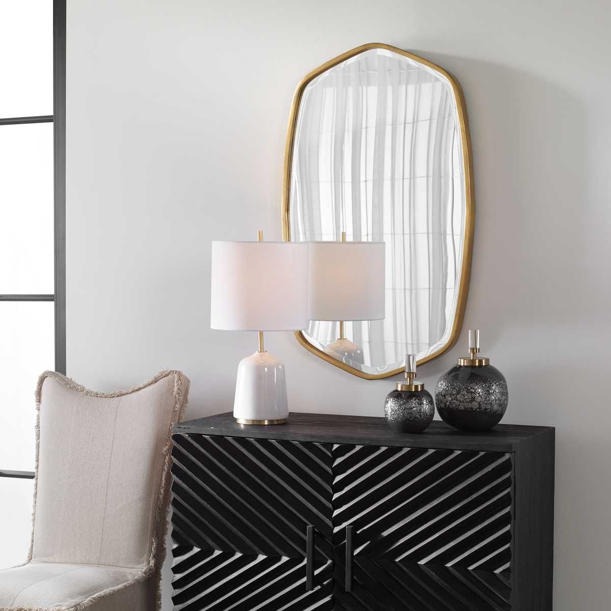 Duronia Mirror, Gold - available in various shapes, sizes, and frame styles | Image 6 | InSTYLE Home & Rugs