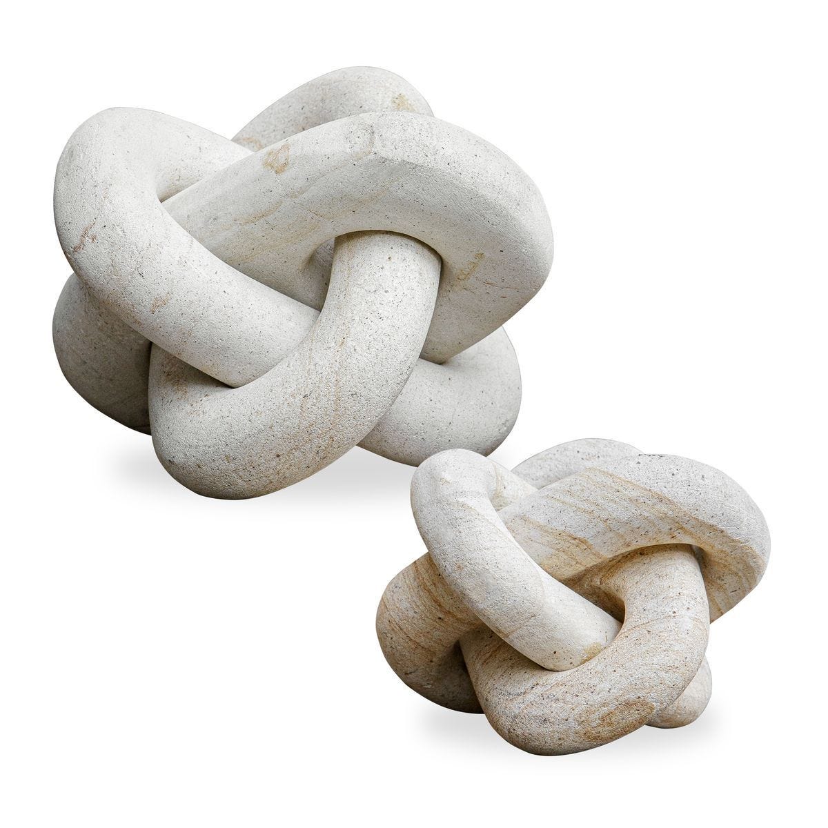 Limestone Link Indoor-Outdoor Sculptures, S/2 - modern accessories for a personalized living space | Image 1 | InSTYLE Home & Rugs