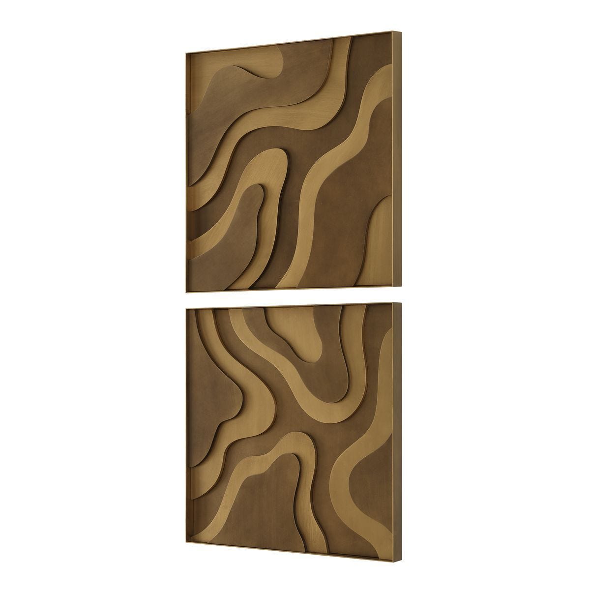 Golden Terrain Wood Wall Decor, S/2 - transform your walls with stylish wall decor | Image 4 | InSTYLE Home & Rugs