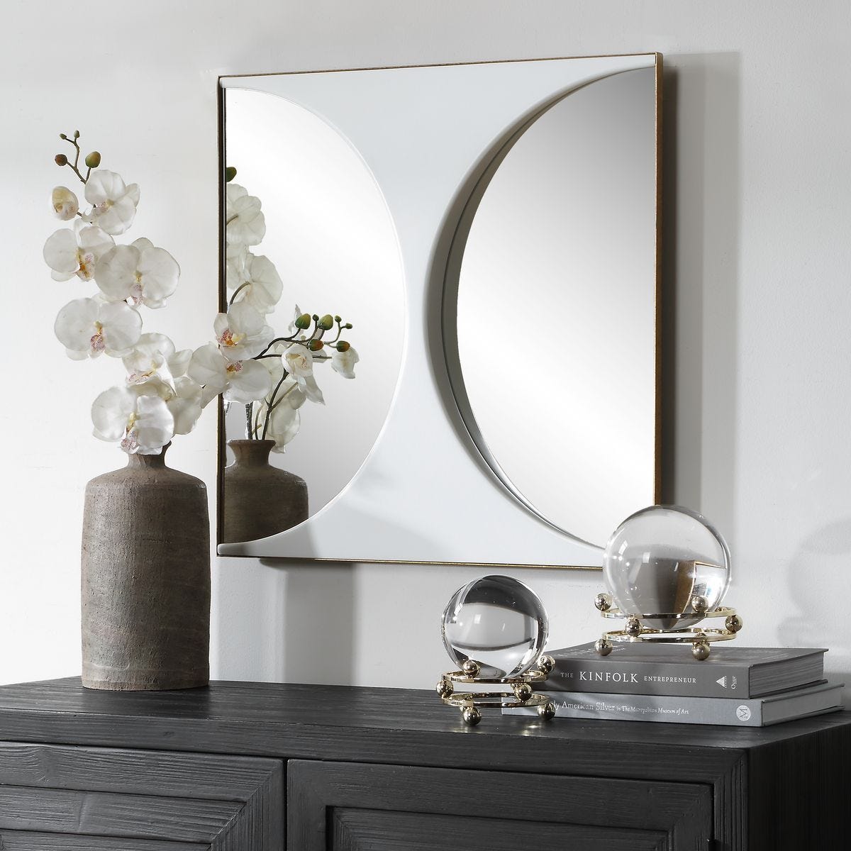 New Moon Mirrored Wall Decor - transform your walls with stylish wall decor | Image 3 | InSTYLE Home & Rugs
