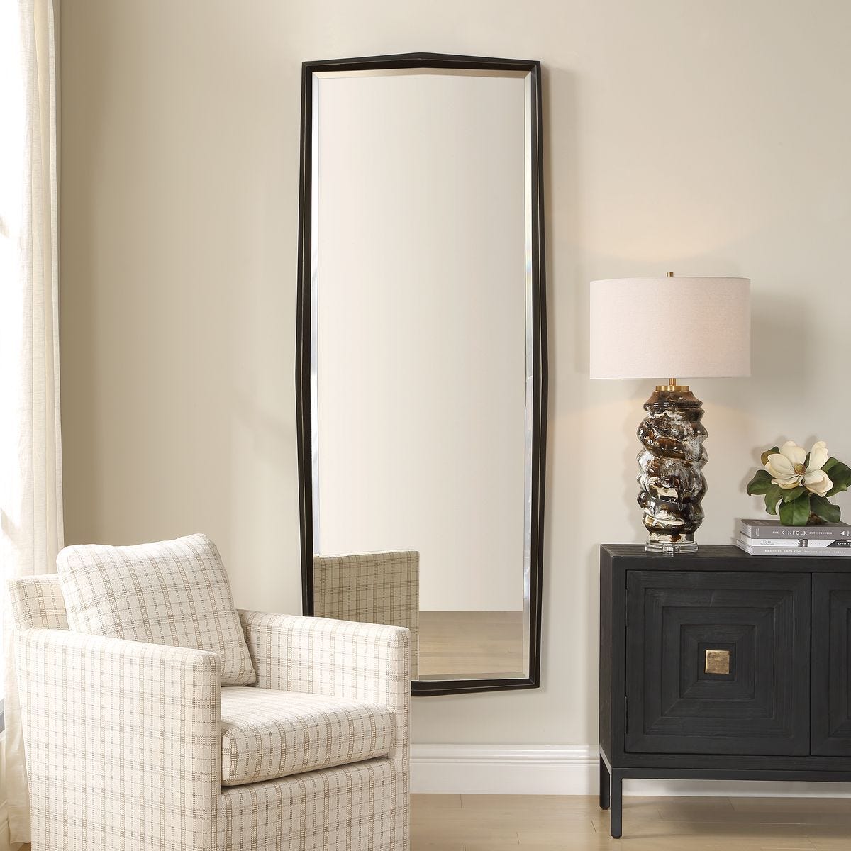 On Point Tall Mirror, Bronze - perfect for enhancing light and creating a sense of space | Image 2 | InSTYLE Home & Rugs