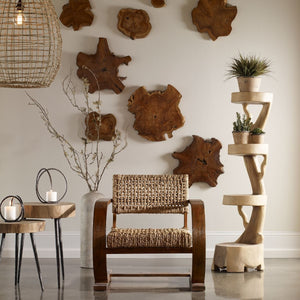 Kalani Indoor-Outdoor Wood Wall Decor, Natural, S/3 - find the perfect pieces to complement your interior design | Image 1 | InSTYLE Home & Rugs