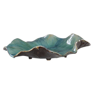 Abella Ceramic Indoor-Outdoor Wall Decor, Aqua, S/3 - transform your walls with stylish wall decor | Image 3 | InSTYLE Home & Rugs