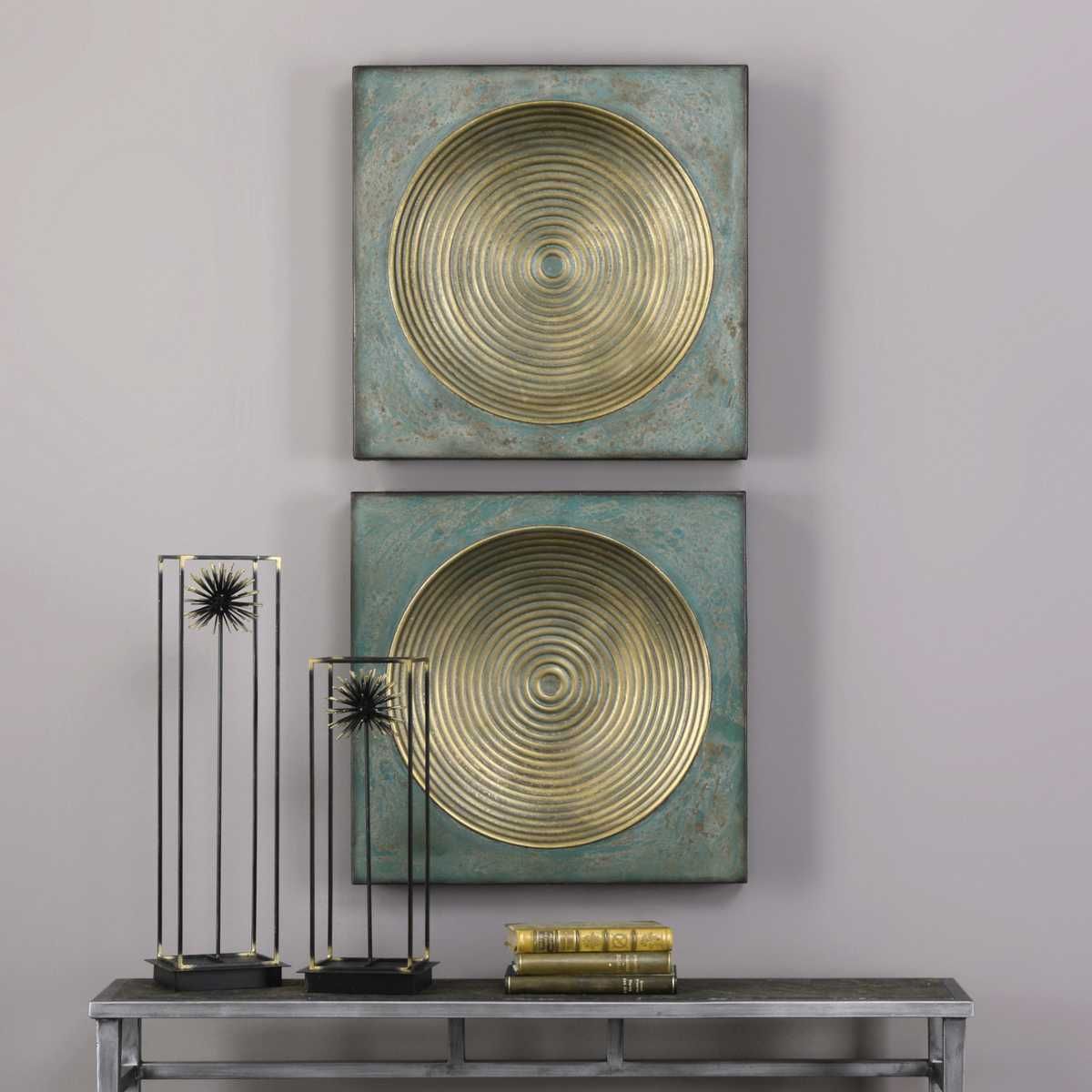 Sybil Metal Wall Decor, S/2 - transform your walls with stylish wall decor | Image 3 | InSTYLE Home & Rugs