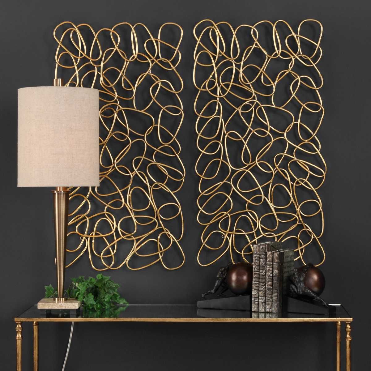 In the Loop Metal Wall Panels, S/2 - from framed art to mirrors, create a focal point in any room | Image 1 | InSTYLE Home & Rugs