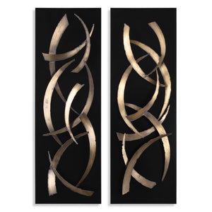 Brushstrokes Metal Wall Panels, S/2 - from framed art to mirrors, create a focal point in any room | Image 2 | InSTYLE Home & Rugs