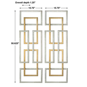Aerin Metal Wall Panels, S/2 - transform your walls with stylish wall decor | Image 3 | InSTYLE Home & Rugs