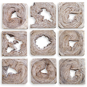 Bahati Wood Wall Decor, Whitewashed, S/9 - transform your walls with stylish wall decor | Image 2 | InSTYLE Home & Rugs