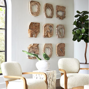 Bahati Wood Wall Decor, Whitewashed, S/9 - transform your walls with stylish wall decor | Image 1 | InSTYLE Home & Rugs