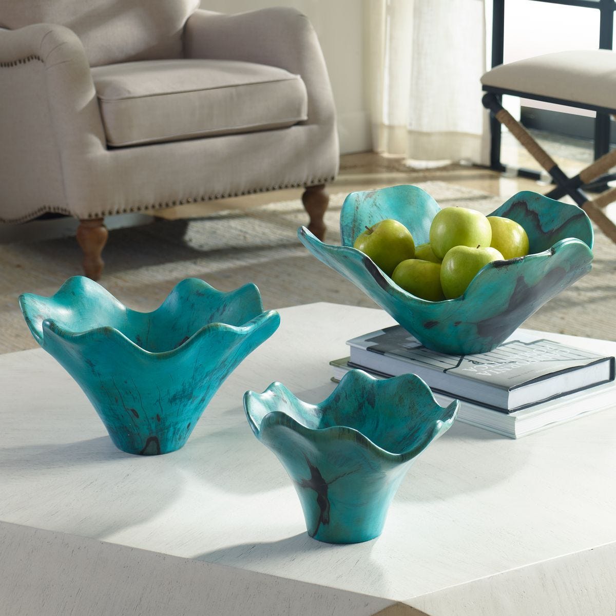 Teo Wood Wall Decor, Blue, S/3 - from framed art to mirrors, create a focal point in any room | Image 3 | InSTYLE Home & Rugs
