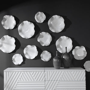 Abella Ceramic Indoor-Outdoor Wall Decor, White, S/3 - find the perfect pieces to complement your interior design | Image 4 | InSTYLE Home & Rugs