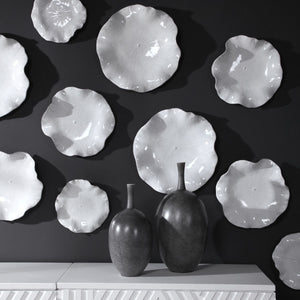 Abella Ceramic Indoor-Outdoor Wall Decor, White, S/3 - find the perfect pieces to complement your interior design | Image 5 | InSTYLE Home & Rugs