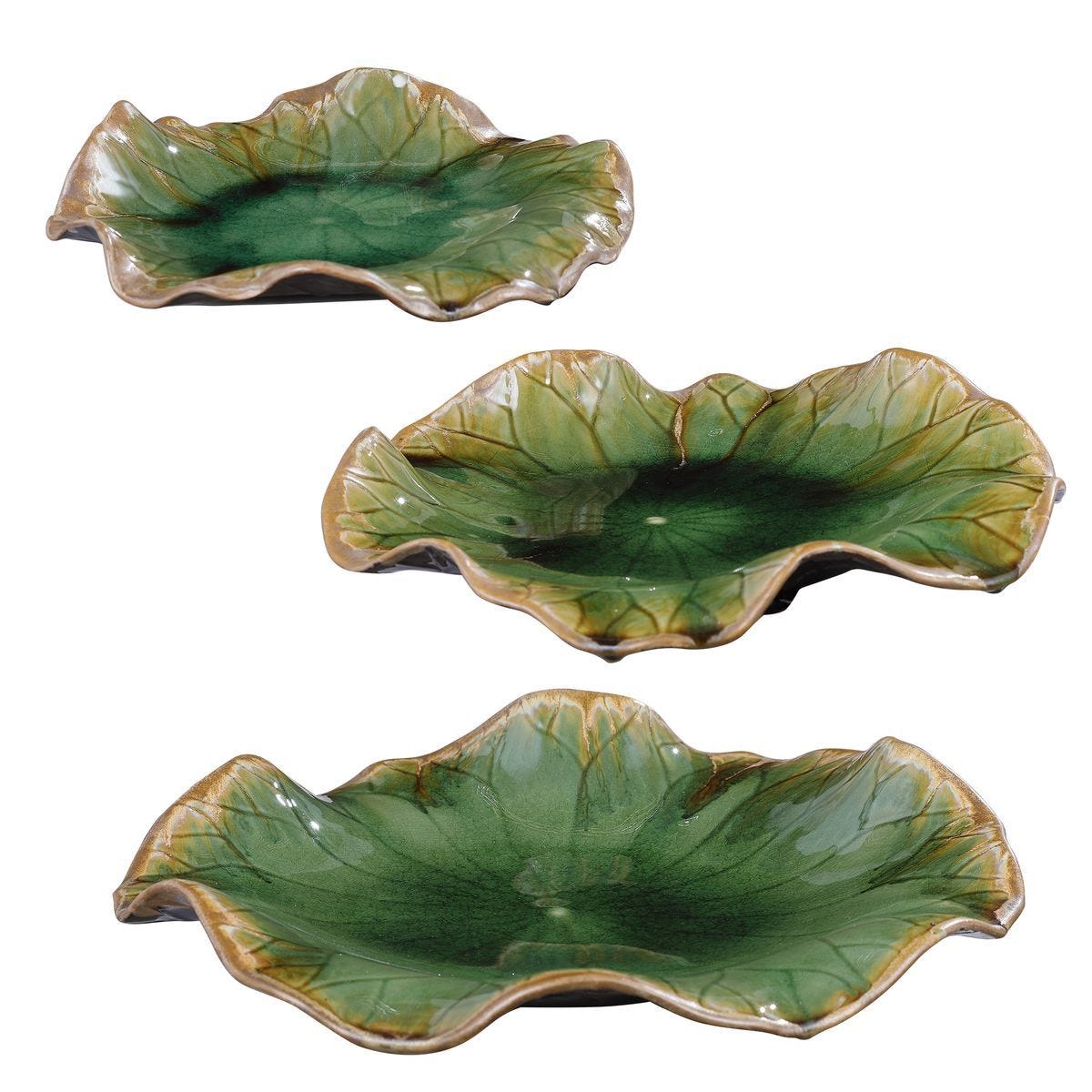 Abella Ceramic Indoor-Outdoor Wall Decor, Green, S/3 - from framed art to mirrors, create a focal point in any room | Image 4 | InSTYLE Home & Rugs