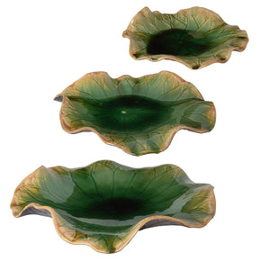 Abella Ceramic Indoor-Outdoor Wall Decor, Green, S/3 - from framed art to mirrors, create a focal point in any room | Image 3 | InSTYLE Home & Rugs
