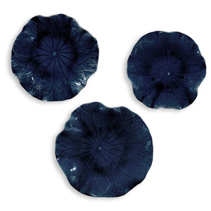 Abella Ceramic Indoor-Outdoor Wall Decor, Cobalt, S/3 - transform your walls with stylish wall decor | Image 2 | InSTYLE Home & Rugs