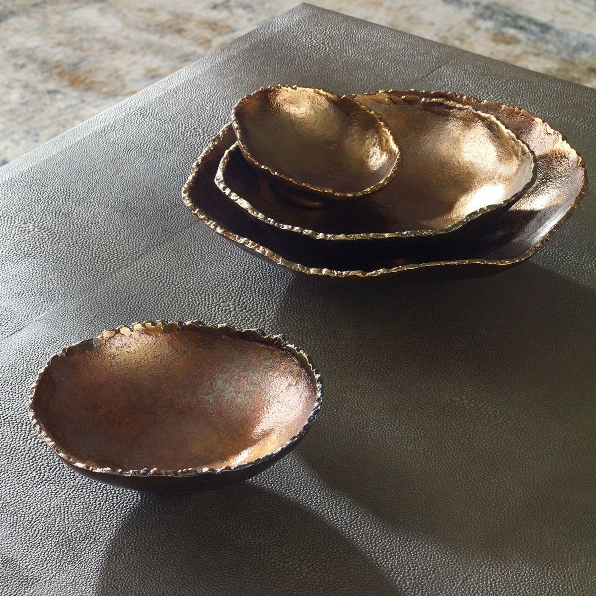Lucky Coins Indoor-Outdoor Metal Wall Decor, Brass, S/4 - from framed art to mirrors, create a focal point in any room | Image 5 | InSTYLE Home & Rugs