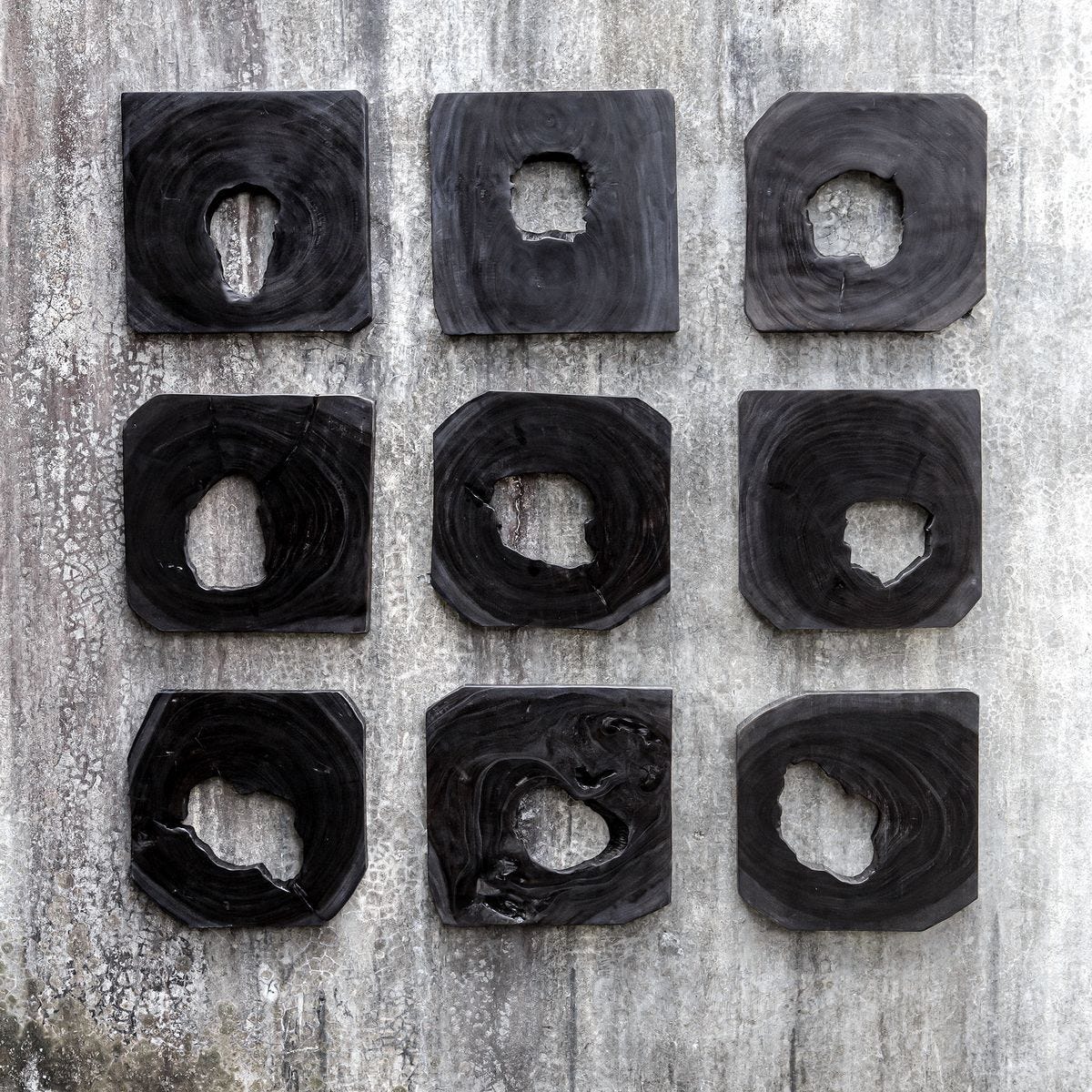 Bahati Wood Wall Decor, Ebony, S/9 - transform your walls with stylish wall decor | Image 5 | InSTYLE Home & Rugs