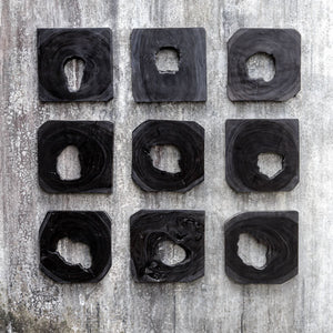 Bahati Wood Wall Decor, Ebony, S/9 - transform your walls with stylish wall decor | Image 5 | InSTYLE Home & Rugs