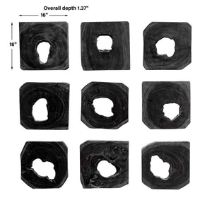 Bahati Wood Wall Decor, Ebony, S/9 - transform your walls with stylish wall decor | Image 7 | InSTYLE Home & Rugs