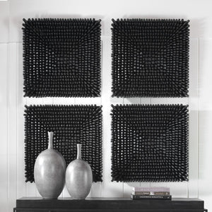 Portside Wood Wall Panel, Black - from framed art to mirrors, create a focal point in any room | Image 3 | InSTYLE Home & Rugs