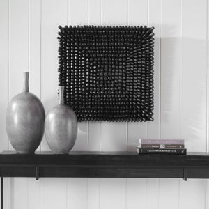 Portside Wood Wall Panel, Black - from framed art to mirrors, create a focal point in any room | Image 1 | InSTYLE Home & Rugs