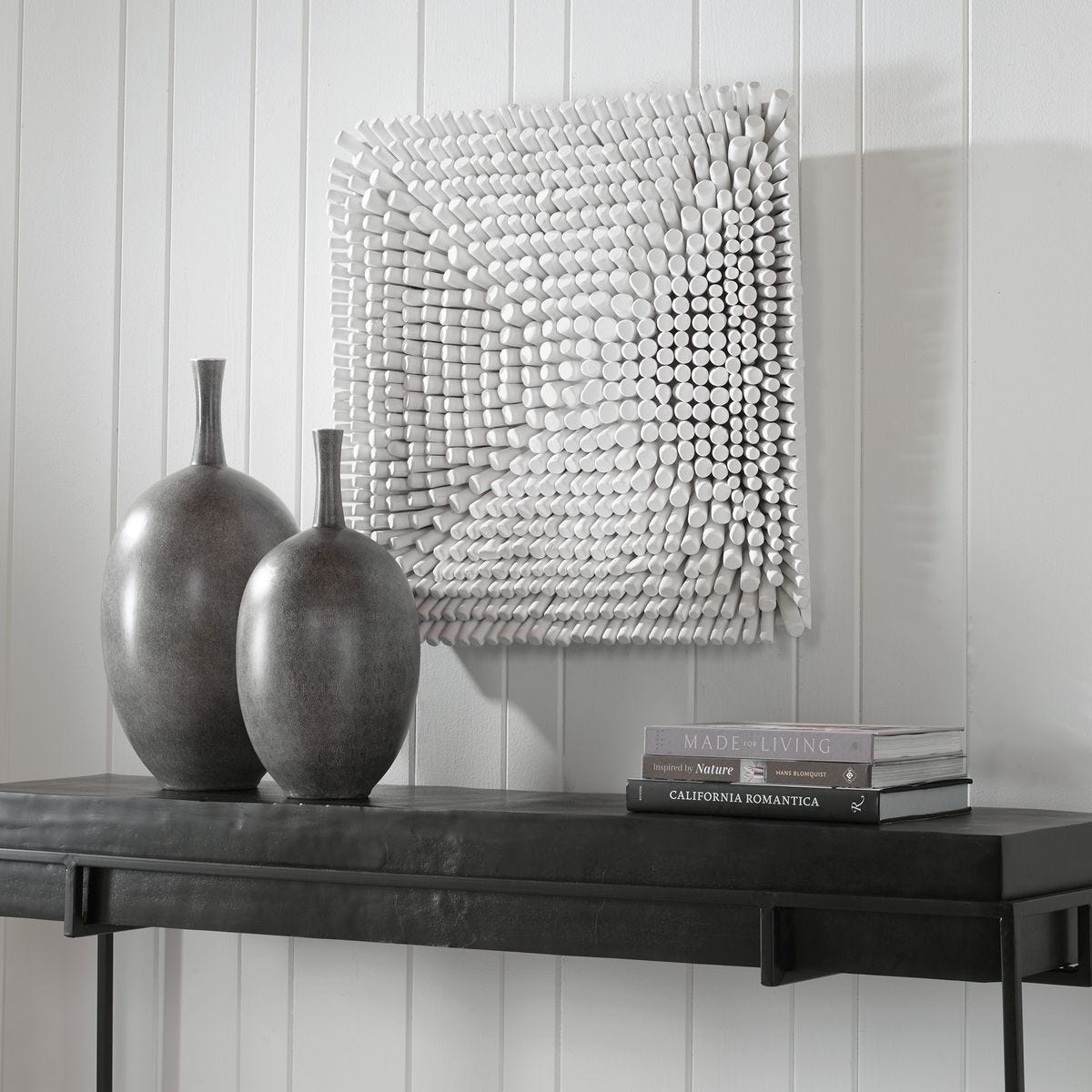 Portside Wood Wall Panel, White - from framed art to mirrors, create a focal point in any room | Image 6 | InSTYLE Home & Rugs