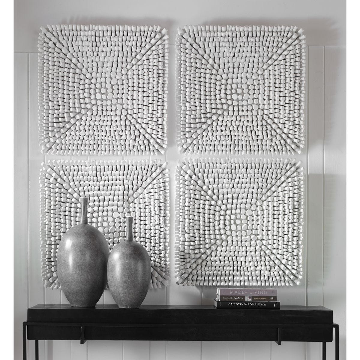 Portside Wood Wall Panel, White - from framed art to mirrors, create a focal point in any room | Image 3 | InSTYLE Home & Rugs