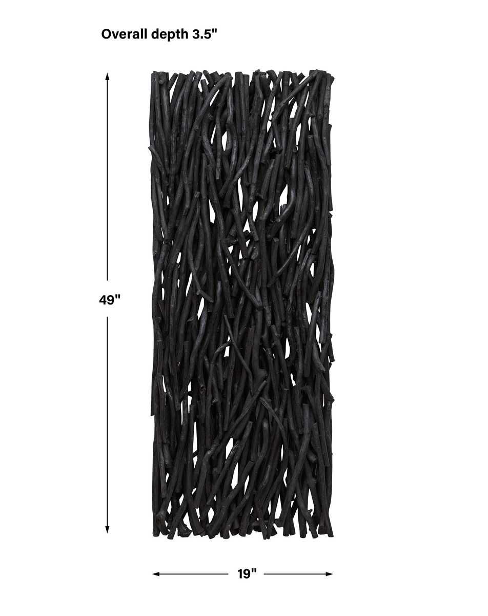 Gathered Teak Wood Wall Decor, Black - find the perfect pieces to complement your interior design | Image 5 | InSTYLE Home & Rugs