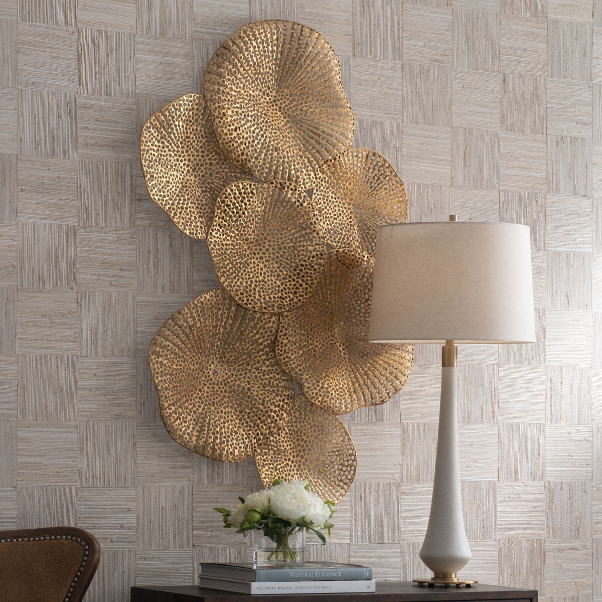 Ripley Metal Wall Decor, Gold - from framed art to mirrors, create a focal point in any room | Image 6 | InSTYLE Home & Rugs