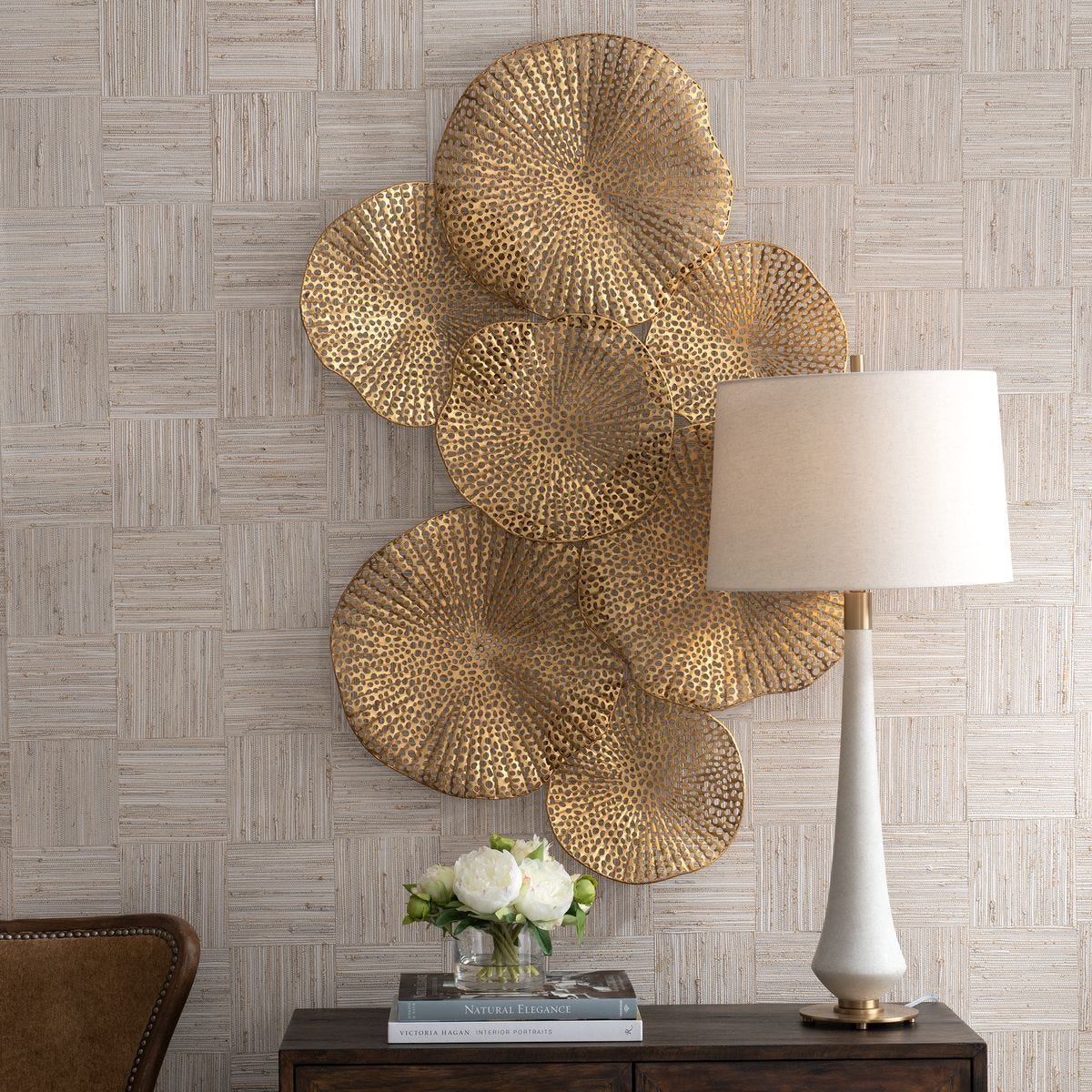 Ripley Metal Wall Decor, Gold - from framed art to mirrors, create a focal point in any room | Image 1 | InSTYLE Home & Rugs