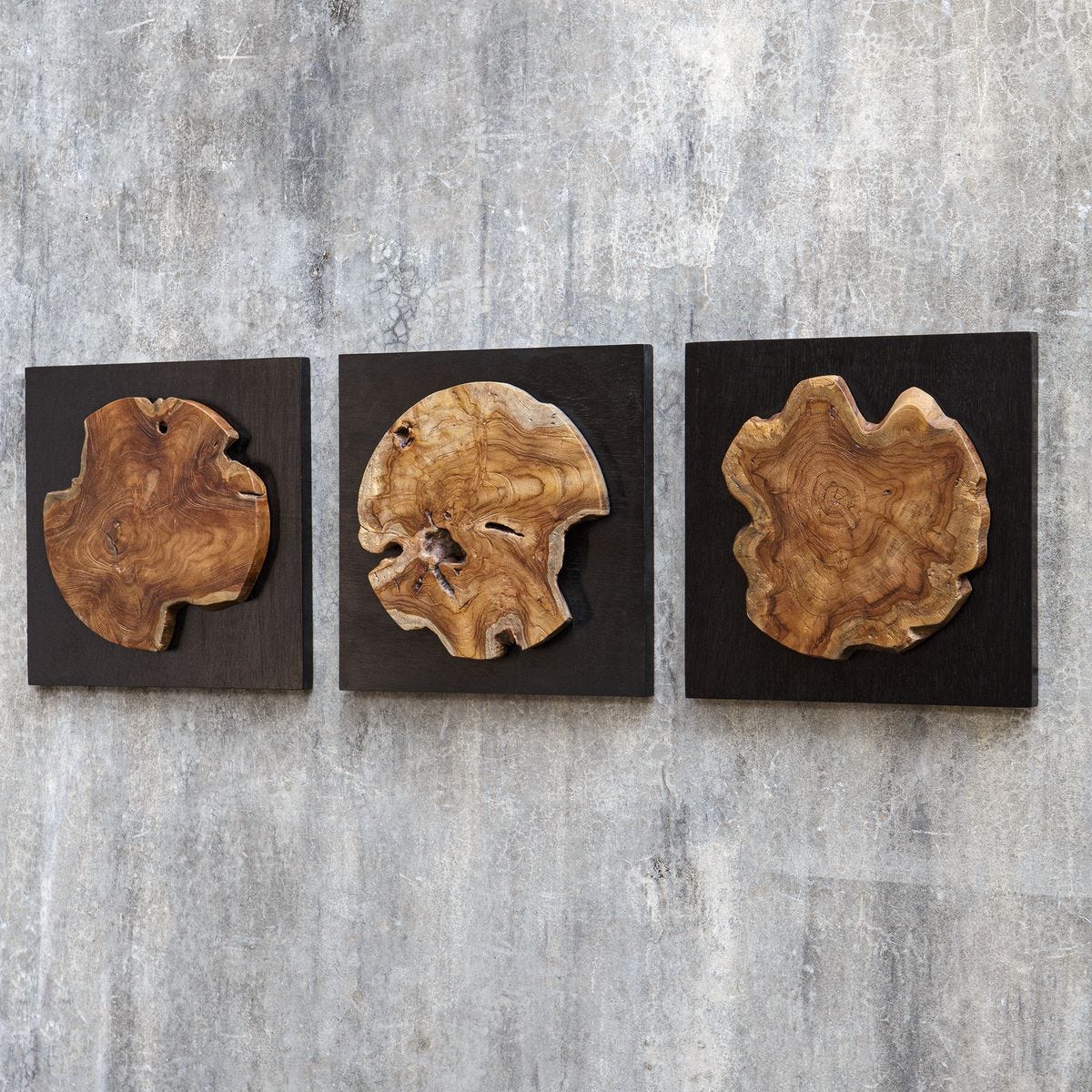 Kolini Wood Wall Decor, S/3 - transform your walls with stylish wall decor | Image 4 | InSTYLE Home & Rugs