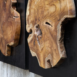Kolini Wood Wall Decor, S/3 - transform your walls with stylish wall decor | Image 3 | InSTYLE Home & Rugs