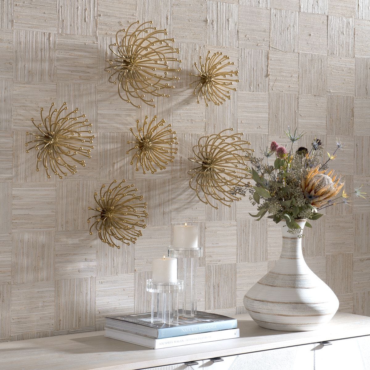 Aga Metal Wall Decor, S/3 - transform your walls with stylish wall decor | Image 8 | InSTYLE Home & Rugs