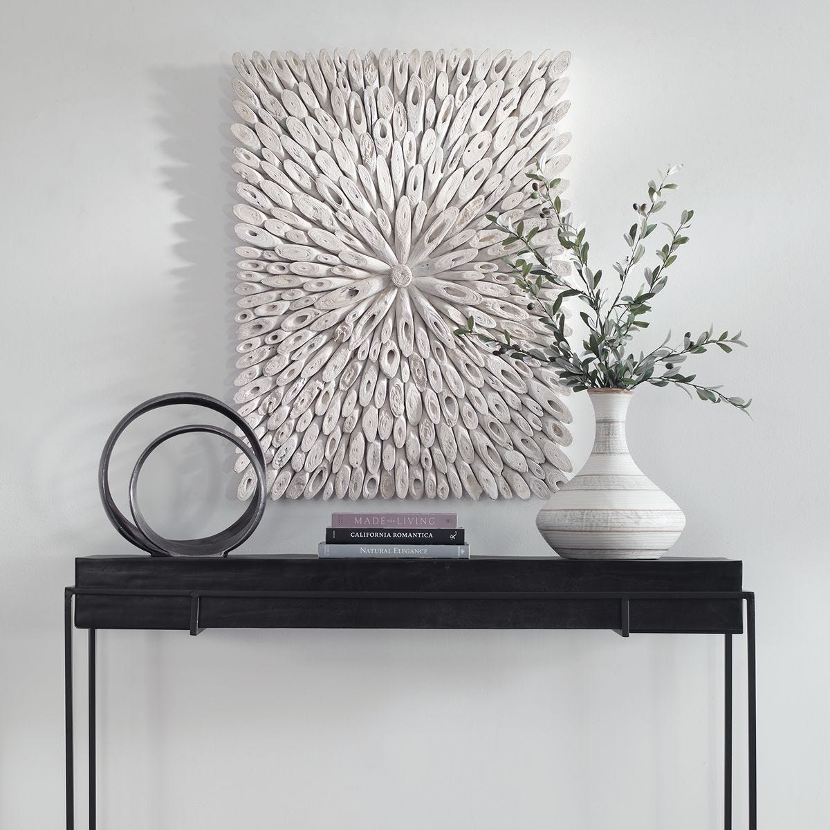 Bahama Wood Wall Decor, Whitewashed - transform your walls with stylish wall decor | Image 1 | InSTYLE Home & Rugs